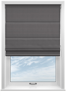 Shima Faux Silk, Slate - Twist&Fit Roman Blind